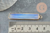 Golden faceted opalite rectangle pendant, opalite pendant, stone pendant, laboratory opal, 46.5mm, X1 G2523