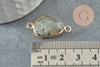 Colgante conector de labradorita natural, creación de joyas, colgante de joyería de piedra natural, pulsera de piedra, 27,5 mm, X1 G0308