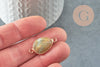 Pendentif connecteur amazonite,pendentif bracelet pierre naturelle,amazonite naturelle,27.5mm, X1 G0964