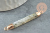 Pendentif connecteur tube labradorite doré,pendentif bijoux tube,pendentif pierre labradorite Naturelle,45mm, X1 G3390