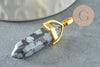 Snow obsidian point pendant, stone pendant, natural obsidian, natural stone jewelry creation, 37-40mm, X1 G6268