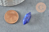 Punta de lapislázulis natural sin perforar 18 mm, punta doble, piedra natural pulida, creación de joyería de litoterapia lapis, X1 G6368