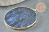 Round dumortierite pendant, blue natural stone, 32mm, X1 G4127
