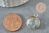 Pendentif rond labradorite naturelle 20mm,pendentif pierre naturelle pour création de bijoux, X1 - G1013