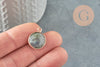 Pendentif rond labradorite naturelle 20mm,pendentif pierre naturelle pour création de bijoux, X1 - G1013