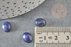 Cabujón de lapislázulis azul, cabujón ovalado, lapislázulis natural, 10x8 mm, cabujón de piedra, X1 G1720