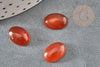 Cabochon cornaline orange, cabochon ovale, cornaline naturelle, cabochon pierre, 10x14mm, X1 G2020