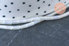 Perles Tube verre blanc opaque AB 4,5mm,fournitures création bijoux, le fil de 37cm G6957-Gingerlily Perles