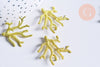 Pendentif Connecteur corail laiton brut 25,5mm, pendentif corail pour fabrication bijoux fantaisie, l'unité G7151-Gingerlily Perles
