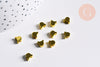 Perle Breloque ours laiton doré 5mm, fournitures pour bijoux, breloques laiton doré,Lot de 10 G7152-Gingerlily Perles