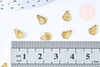 Breloque coquillage laiton brut 7.5x5.5mm, fournitures bijoux, breloques laiton brut , pendentif bijoux,sans nickel, lot de 10 G6767-Gingerlily Perles