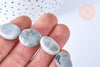 Oval gray jasper beads 19x14mm, natural gray jasper beads natural stone,X5 G8381