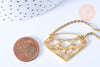 Collier diamant acier inoxydable doré 14k 45cm,idée cadeau anniversaire, l'unité G7142-Gingerlily Perles