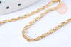 Chaine maille marine laiton doré 18K-5mm, chaine laiton pour création bijoux, le mètre G6939-Gingerlily Perles