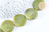 Perle disque jade naturel vert 25mm,bijoux pierre naturelle, Lot de 5 perles G6467-Gingerlily Perles