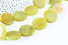Perle disque jade naturel jaune 25mm,bijoux pierre naturelle, Lot de 5 perles G6466-Gingerlily Perles