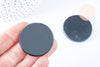 Black agate disc bead 40mm, stone agate bead, X1 G6456
