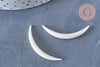 Pendentif Lune corne blanche naturelle 44x4mm, pendentif lune en corne naturelle blanche, création bijoux, l'unité, - G6492-Gingerlily Perles