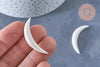 Pendentif Lune corne blanche naturelle 45x6mm, pendentif lune en corne naturelle blanche, création bijoux, l'unité, - G6490-Gingerlily Perles