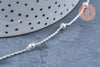 Solid 925 silver satellite bracelet 18cm, silver chain for jewelry creation, X1 G8337