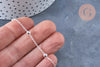 Solid 925 silver satellite bracelet 18cm, silver chain for jewelry creation, X1 G8337