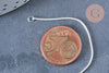 Chaine de cheville maille serpent très fine argent 925 massif 25.4cm, chaine en argent pour création bijoux, X1G8327