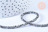 Perles toupies cristal gris transparent irisé 3.5x2.5mm, perles bijoux, perle cristal,Perle verre facette,création bijoux, fil 25.4cm G6758-Gingerlily Perles