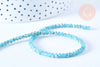 Perles toupies cristal bleu turquoise irisé 3.5x2.5mm, perles bijoux, perle cristal,Perle verre facette,création bijoux, fil 25.4cm G6759-Gingerlily Perles