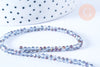 Perles toupies cristal gris transparent irisé violet 3.5x2.5mm, perles bijoux, perle cristal,Perle verre facette, fil 25.4cm G6756-Gingerlily Perles