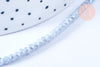 Perles toupies cristal gris clair irisé 3.5x2.5mm, perles bijoux, perle cristal,Perle verre facette,création bijoux, fil 25.4cm G6755-Gingerlily Perles