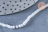 Perles toupies cristal blanc irisé 3.5x2.5mm, perles bijoux, perle cristal,Perle verre facette,création bijoux, fil 25.4cm G6763-Gingerlily Perles