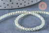 Perles toupies cristal jaune transparent irisé 3.5x2.5mm, perles bijoux, perle cristal,Perle verre facette,création bijoux, fil 25.4cm G6762-Gingerlily Perles