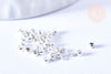 Perles à écraser argentées, fournitures créatives, perles argentée, création bijoux, laiton doré,5 grammes, 2.5x1.5mm G6866-Gingerlily Perles