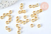Anneaux doubles ouverts ronds laiton fer 5mm, apprêts dorés, lot de 1 gramme, G8038-Gingerlily Perles