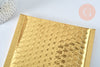Enveloppes à bulles en plastique métallisé doré 22.5x15cm, un emballage auto-adhésif pour vos expéditions,10 pièces G6809-Gingerlily Perles