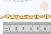 Bracelet chaine maille marine laiton doré 18k 18,5cm, bracelet doré réglable pour création bijoux, l'unité G6959-Gingerlily Perles