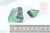 Ruby on raw natural Zoisite 33-44mm, lithotherapy jewelry creation, x1 G6843