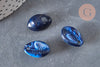 Pendentif coquillage bleu marbré, fourniture créative,perle acrylique,cauri,création bijoux,coquillage bijou,coquillage,19mm,les 10-G1280-Gingerlily Perles