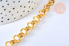 Chaine à doubles anneaux non soudée laiton doré, grossiste chaine création bijoux, le mètre G6983-Gingerlily Perles
