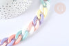 Chaîne gourmette acrylique couleur pastel 24mm, création de bijoux, chaîne acrylique pour creation de bijoux, 24mm G7064-Gingerlily Perles