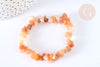 Bracelet élastique chips aventurine rouge naturelle 50mm, bracelet pierre naturelle energie lithothérapie, l'unité G7071-Gingerlily Perles