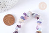 Bracelet élastique chips fluorite naturelle 50mm, bracelet pierre naturelle energie positive, bracelet lithothérapie, l'unité G7079-Gingerlily Perles