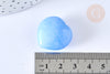 Decorative heart natural blue aventurine lithotherapy stone 25mm, semi-precious stone, lithotherapy session, 25 mm, X1, G7179