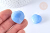 Decorative heart natural blue aventurine lithotherapy stone 25mm, semi-precious stone, lithotherapy session, 25 mm, X1, G7179