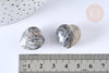 Corazón decorativo Piedra de litoterapia jaspe Picasso natural 20 mm, X1, G7178