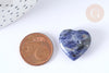 Piedra de litoterapia sodalita natural corazón decorativo 20mm, X1, G7175