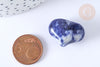 Piedra de litoterapia sodalita natural corazón decorativo 25 mm, X1, G7172