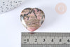 Corazón decorativo en rodonita o litoterapia 31 mm, X1, G7168