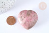 Corazón decorativo en piedra de litoterapia rodonita natural 44,5-45 mm, X1, G7176