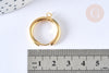Boucle créole avec anneau dormeuse acier inoxydable doré 25mm, création boucles, la paire G7313-Gingerlily Perles